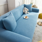 Grid Textured Stretch Sofa Cover, Soft Elastic Slipcover for Couch Protection