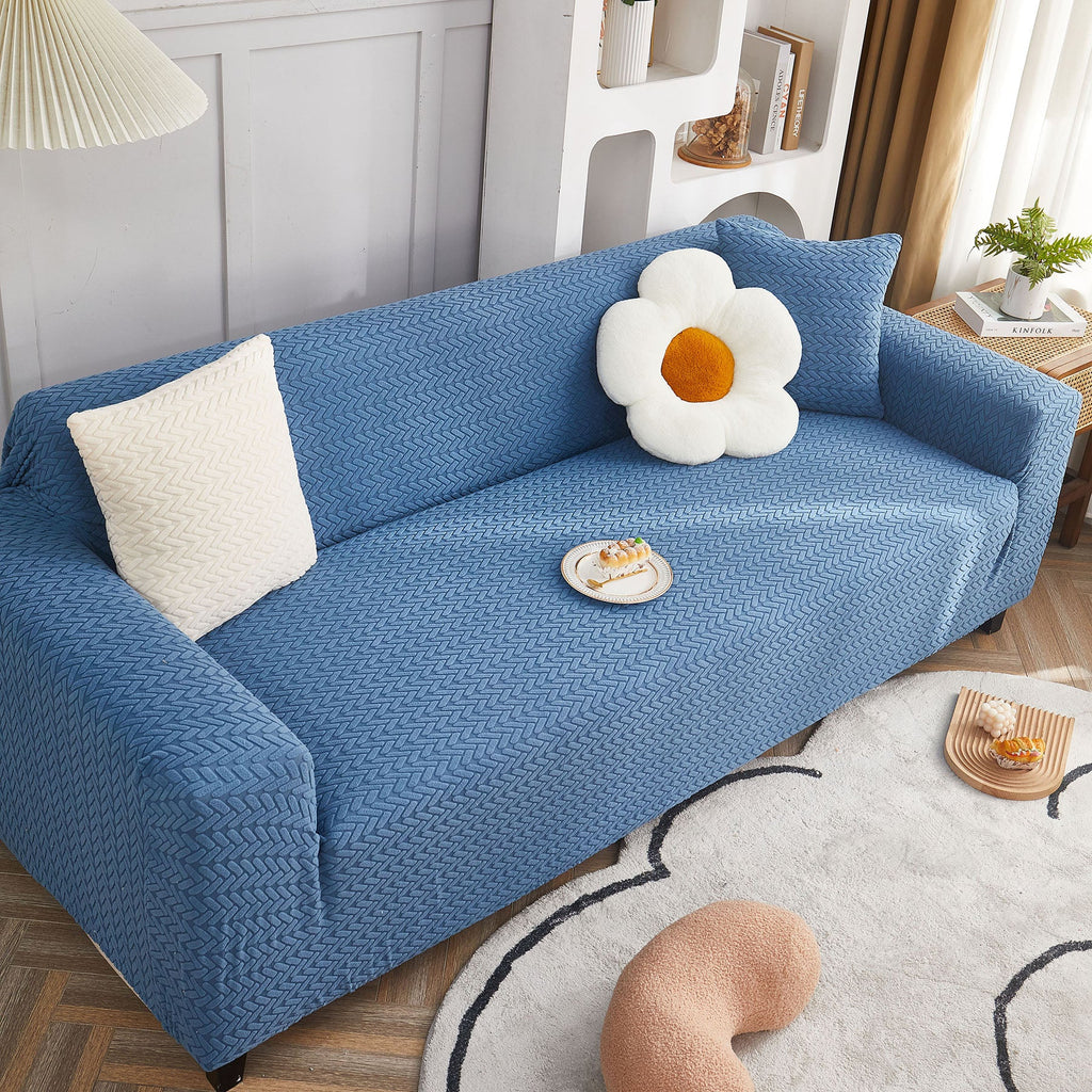 3D Geometric Stretch Sofa Slipcovers Non Slip Pet Friendly Washable Fitted Sofa Covers