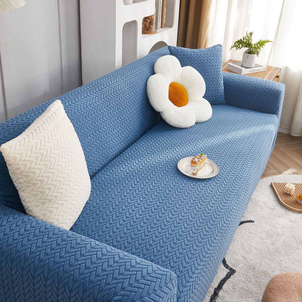 3D Geometric Stretch Sofa Slipcovers Non Slip Pet Friendly Washable Fitted Sofa Covers