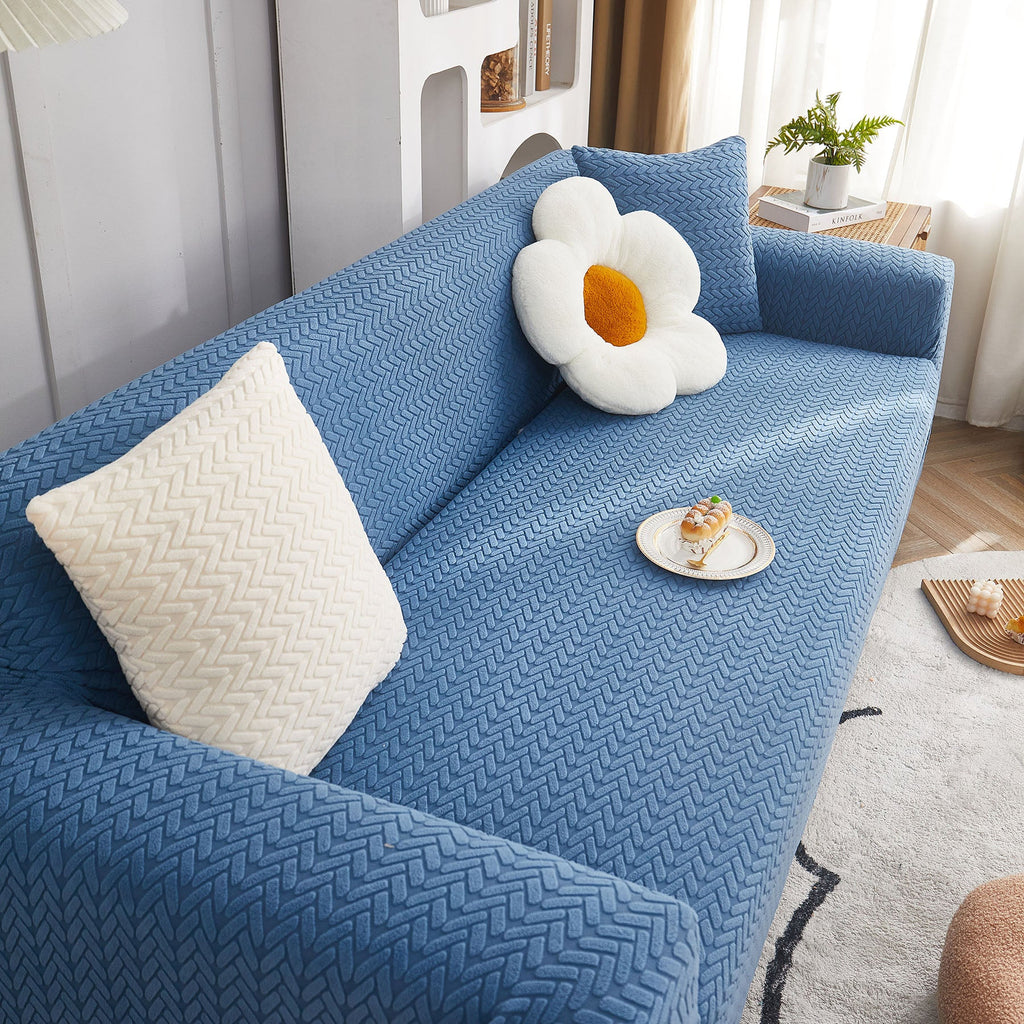 3D Geometric Stretch Sofa Slipcovers Non Slip Pet Friendly Washable Fitted Sofa Covers