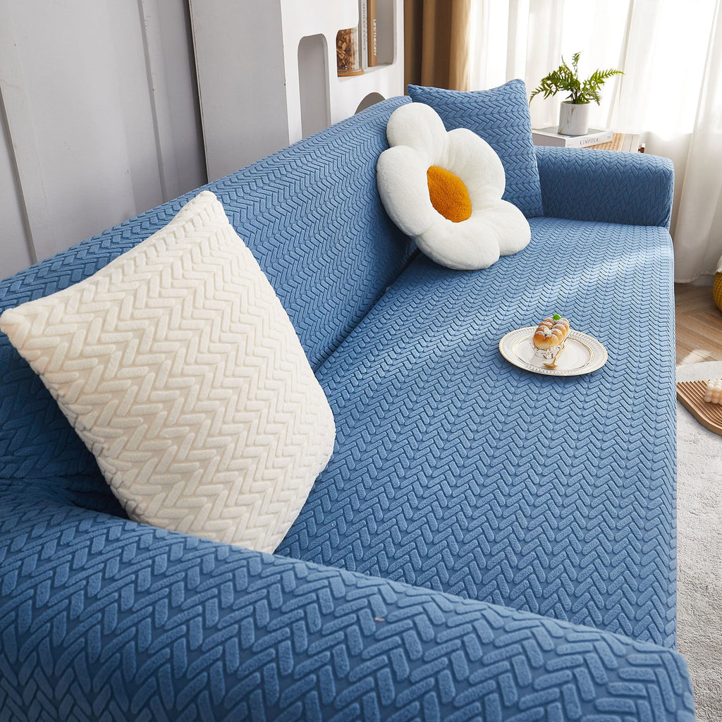 3D Geometric Stretch Sofa Slipcovers Non Slip Pet Friendly Washable Fitted Sofa Covers
