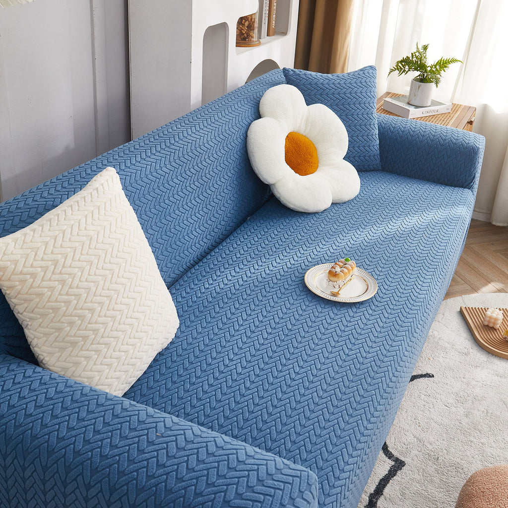 3D Geometric Stretch Sofa Slipcovers Non Slip Pet Friendly Washable Fitted Sofa Covers