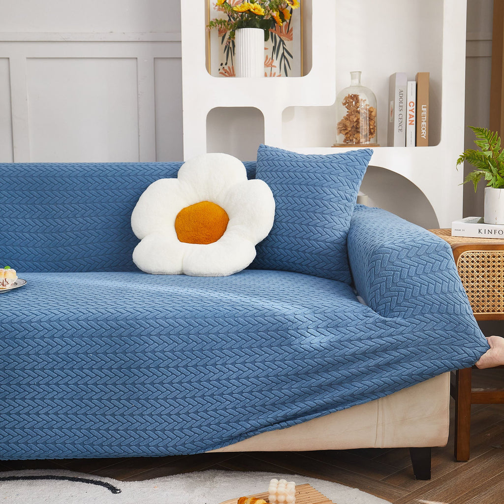 3D Geometric Stretch Sofa Slipcovers Non Slip Pet Friendly Washable Fitted Sofa Covers