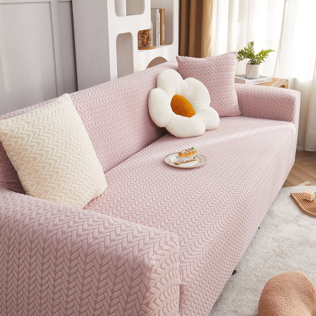 3D Geometric Stretch Sofa Slipcovers Non Slip Pet Friendly Washable Fitted Sofa Covers