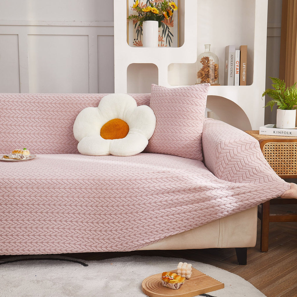 3D Geometric Stretch Sofa Slipcovers Non Slip Pet Friendly Washable Fitted Sofa Covers