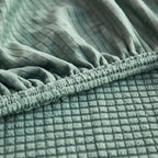 Grid Textured Stretch Sofa Cover, Soft Elastic Slipcover for Couch Protection
