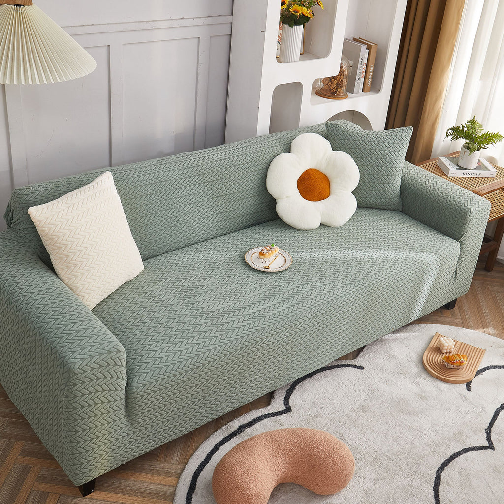 3D Geometric Stretch Sofa Slipcovers Non Slip Pet Friendly Washable Fitted Sofa Covers