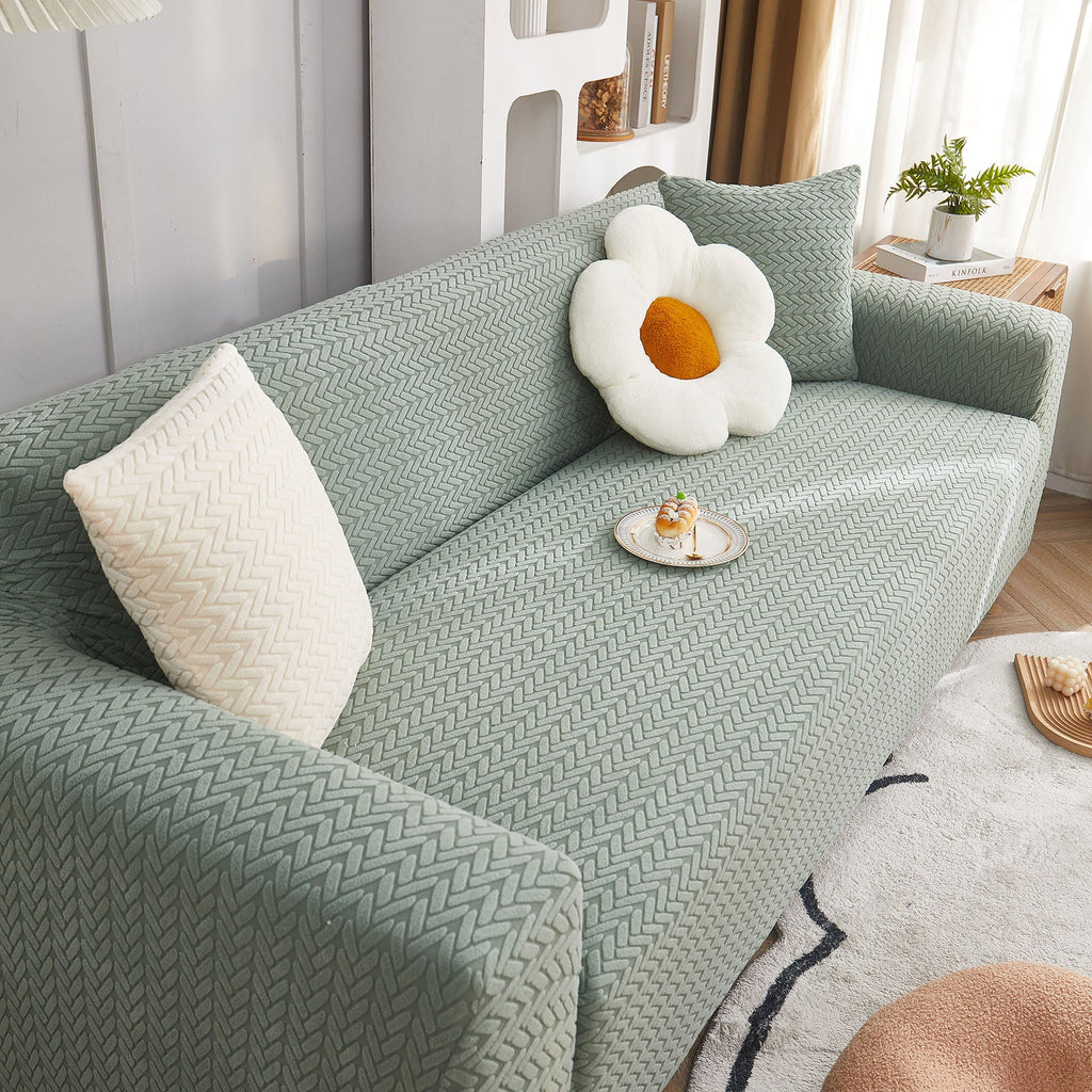 3D Geometric Stretch Sofa Slipcovers Non Slip Pet Friendly Washable Fitted Sofa Covers