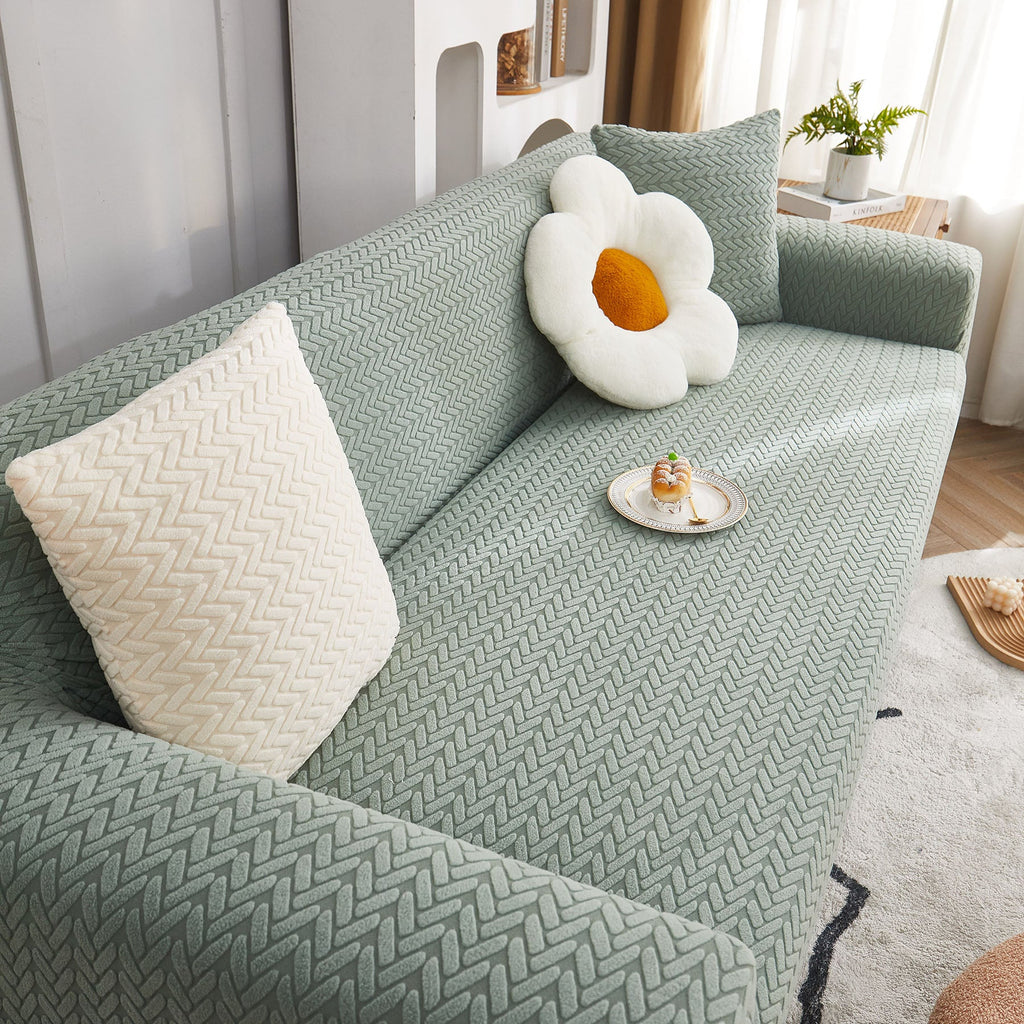 3D Geometric Stretch Sofa Slipcovers Non Slip Pet Friendly Washable Fitted Sofa Covers