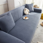 Grid Textured Stretch Sofa Cover, Soft Elastic Slipcover for Couch Protection