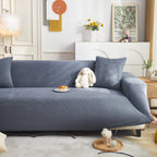 Grid Textured Stretch Sofa Cover, Soft Elastic Slipcover for Couch Protection