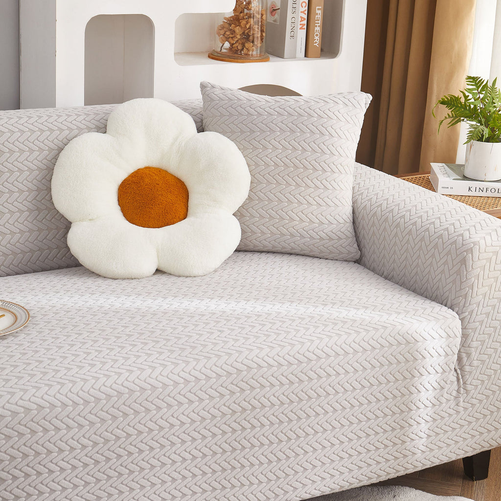 3D Geometric Stretch Sofa Slipcovers Non Slip Pet Friendly Washable Fitted Sofa Covers