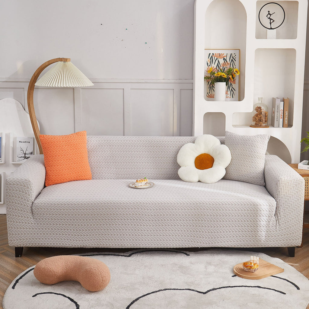 3D Geometric Stretch Sofa Slipcovers Non Slip Pet Friendly Washable Fitted Sofa Covers