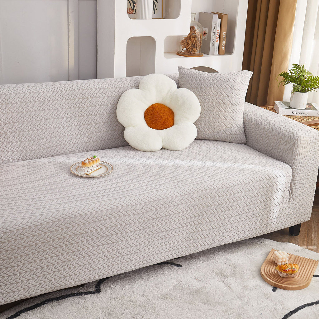 3D Geometric Stretch Sofa Slipcovers Non Slip Pet Friendly Washable Fitted Sofa Covers