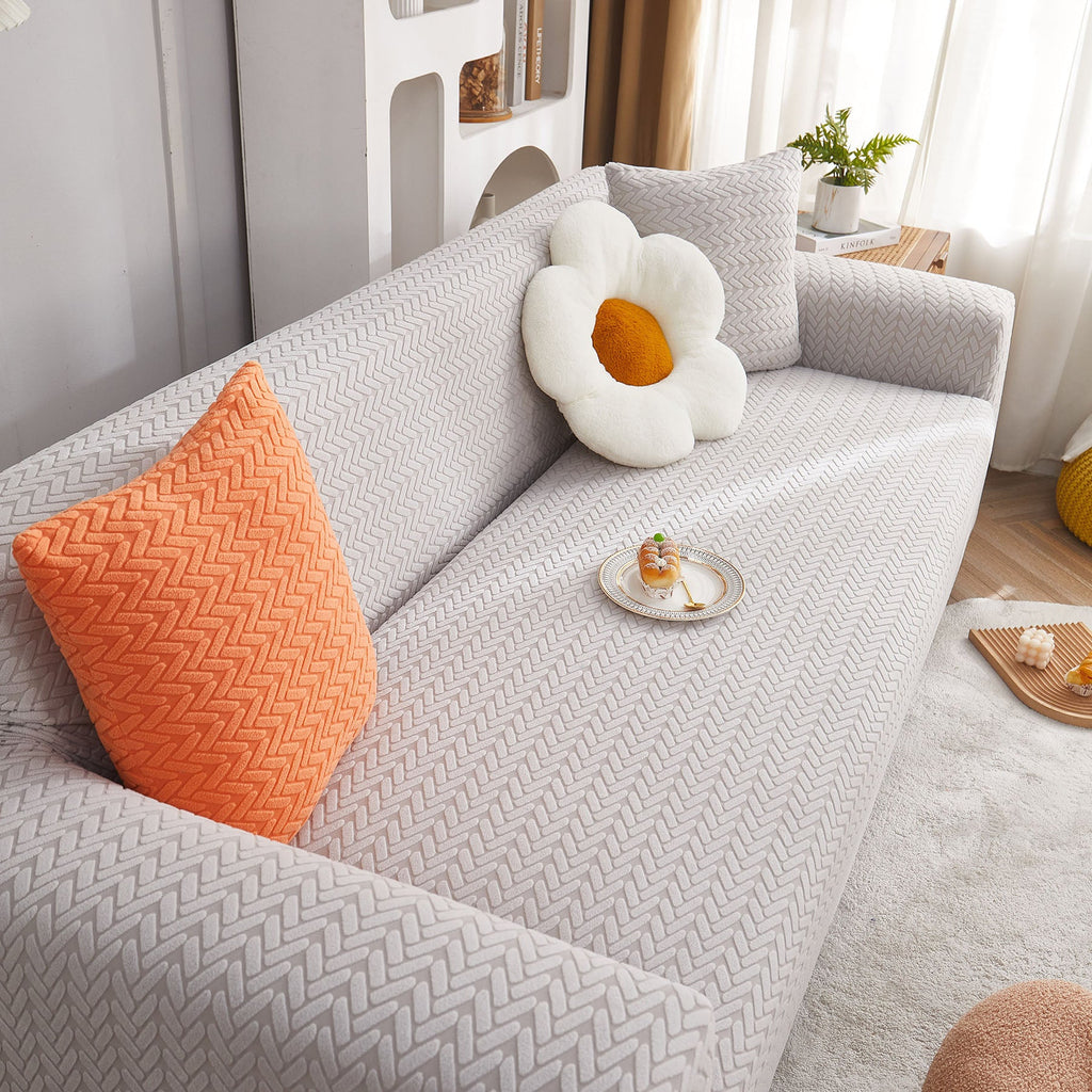 3D Geometric Stretch Sofa Slipcovers Non Slip Pet Friendly Washable Fitted Sofa Covers