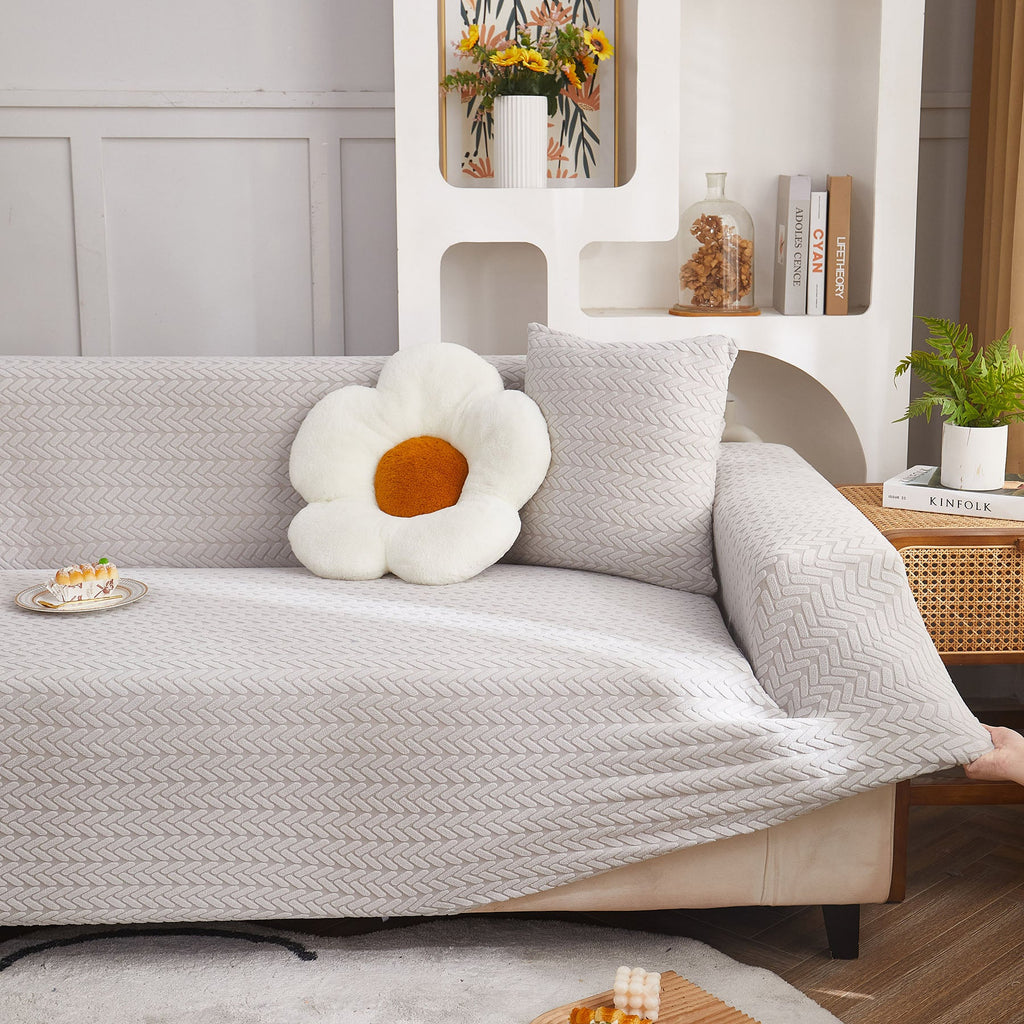 3D Geometric Stretch Sofa Slipcovers Non Slip Pet Friendly Washable Fitted Sofa Covers