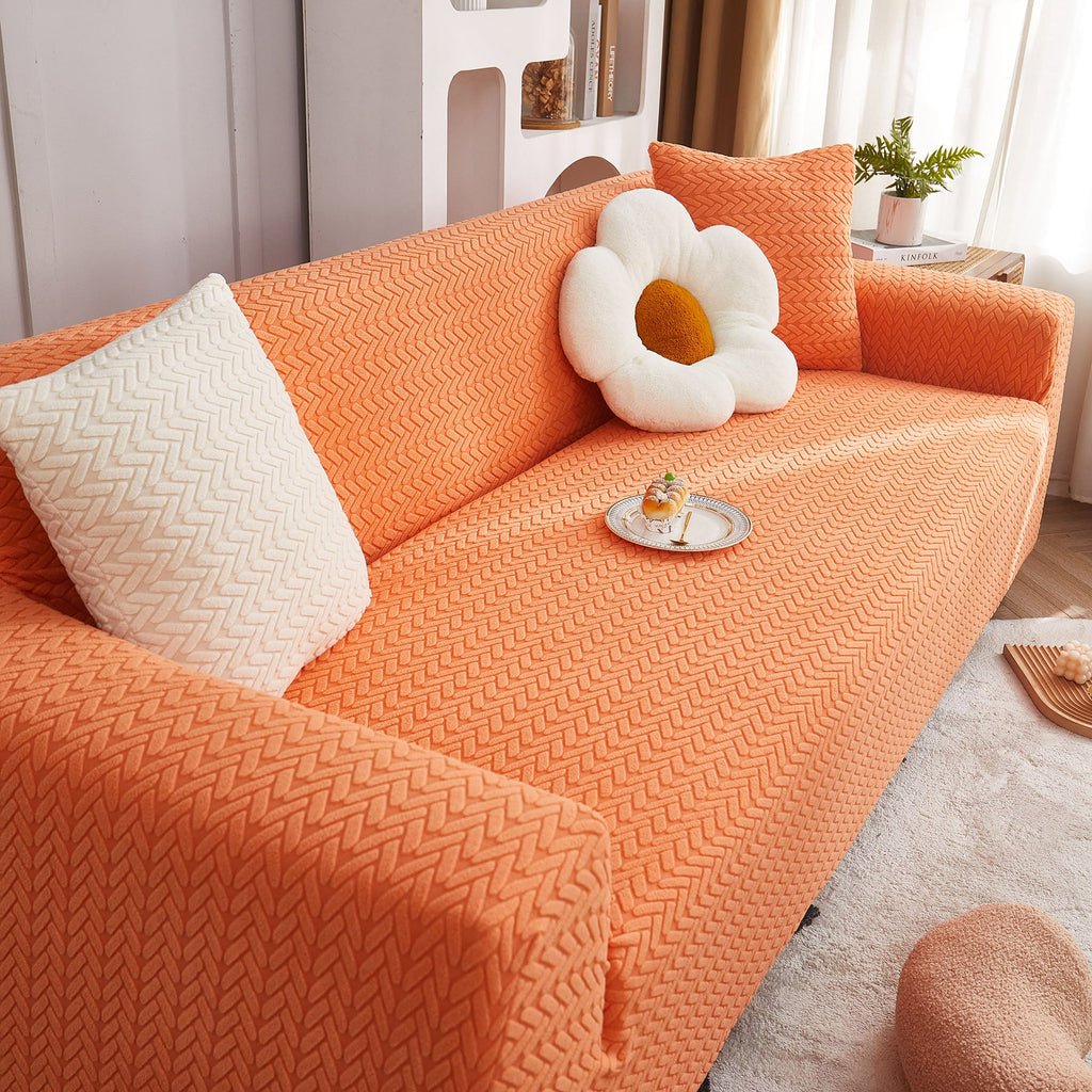 3D Geometric Stretch Sofa Slipcovers Non Slip Pet Friendly Washable Fitted Sofa Covers