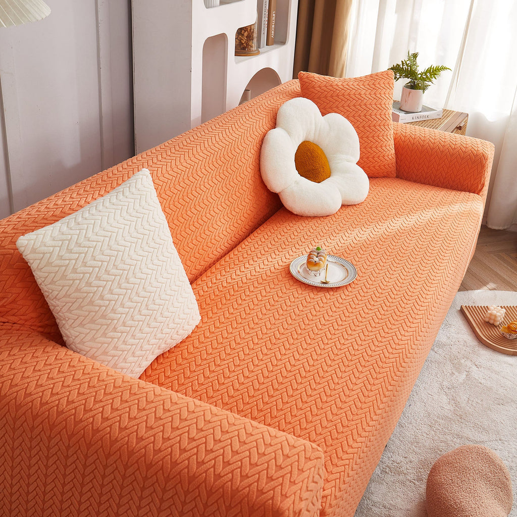 3D Geometric Stretch Sofa Slipcovers Non Slip Pet Friendly Washable Fitted Sofa Covers