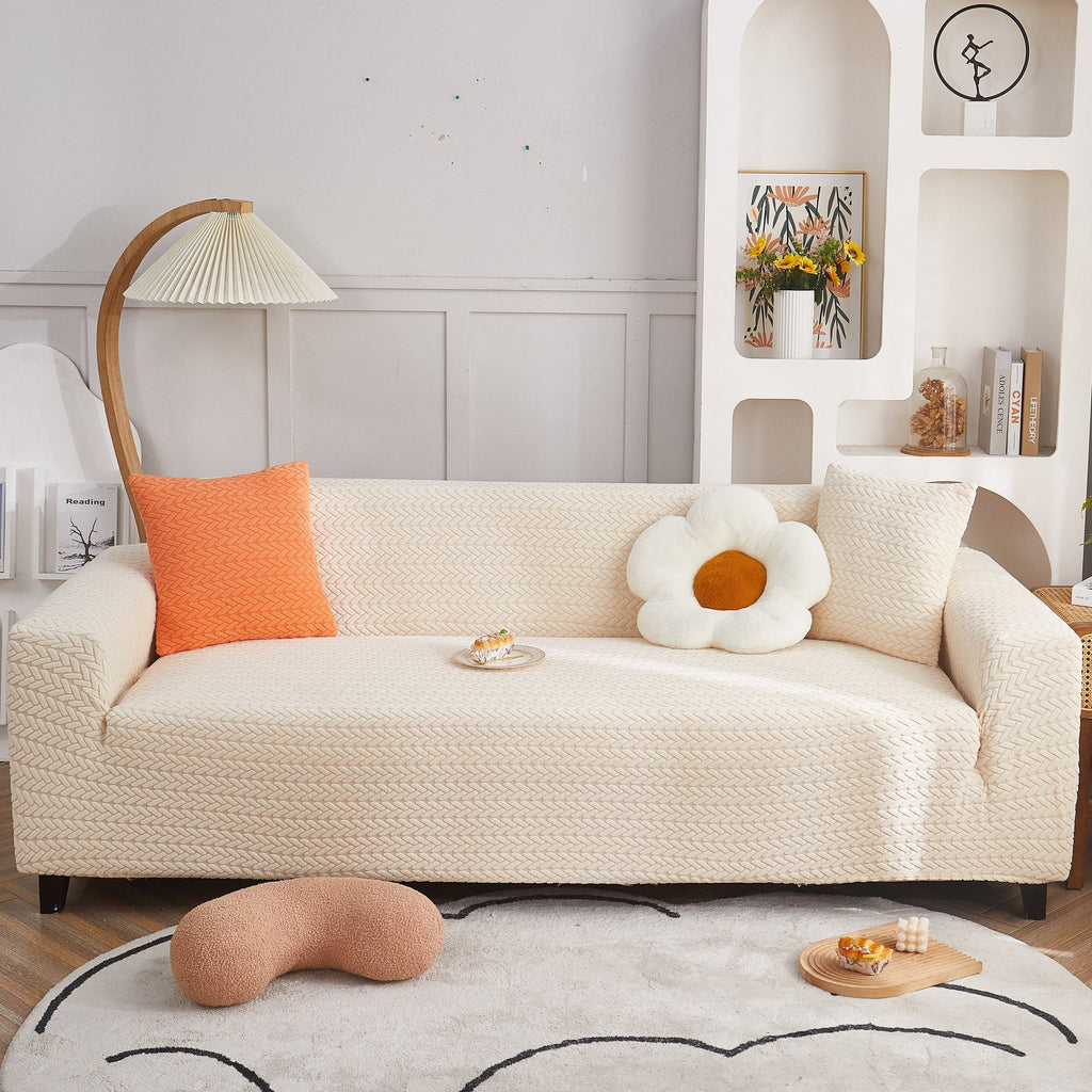 3D Geometric Stretch Sofa Slipcovers Non Slip Pet Friendly Washable Fitted Sofa Covers