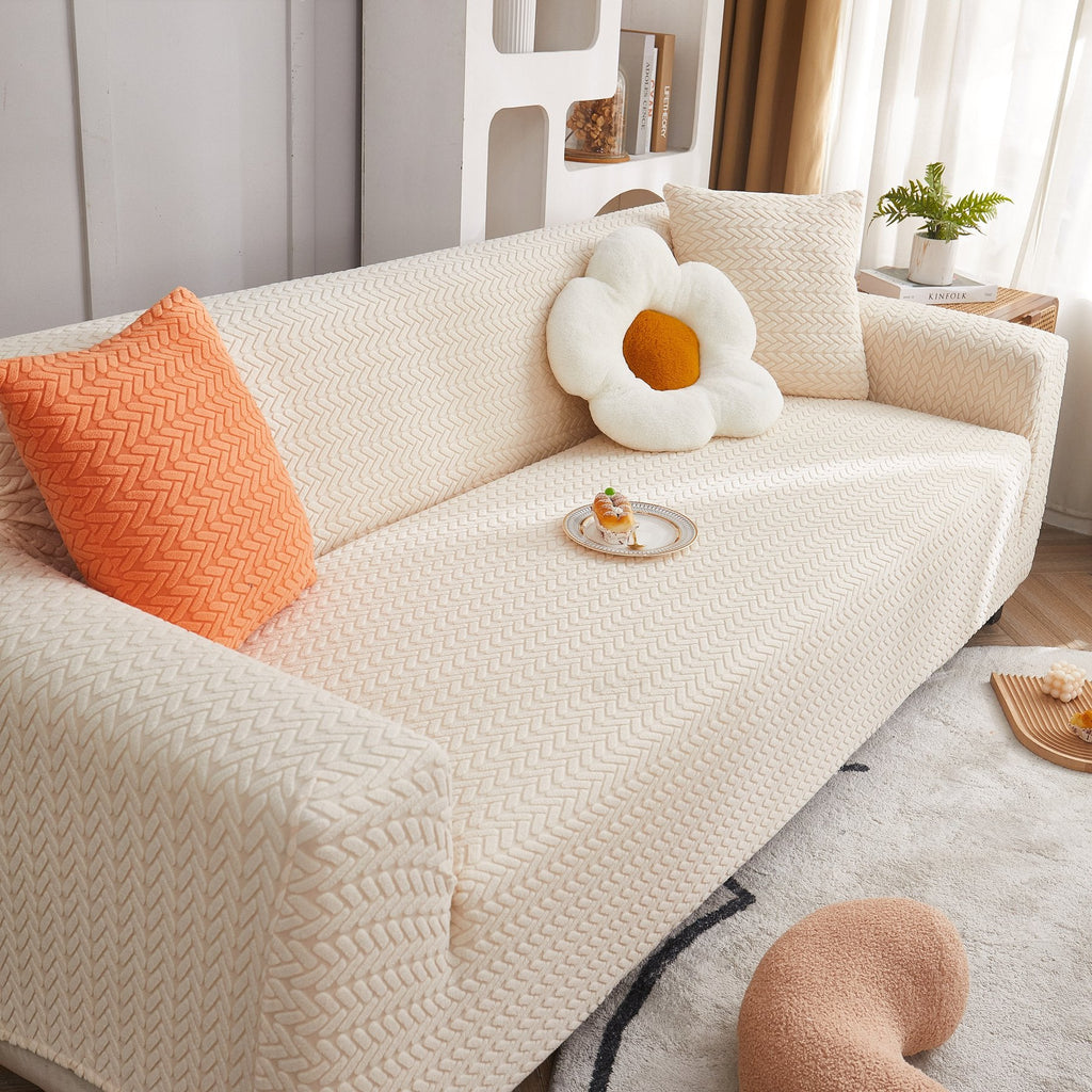 3D Geometric Stretch Sofa Slipcovers Non Slip Pet Friendly Washable Fitted Sofa Covers