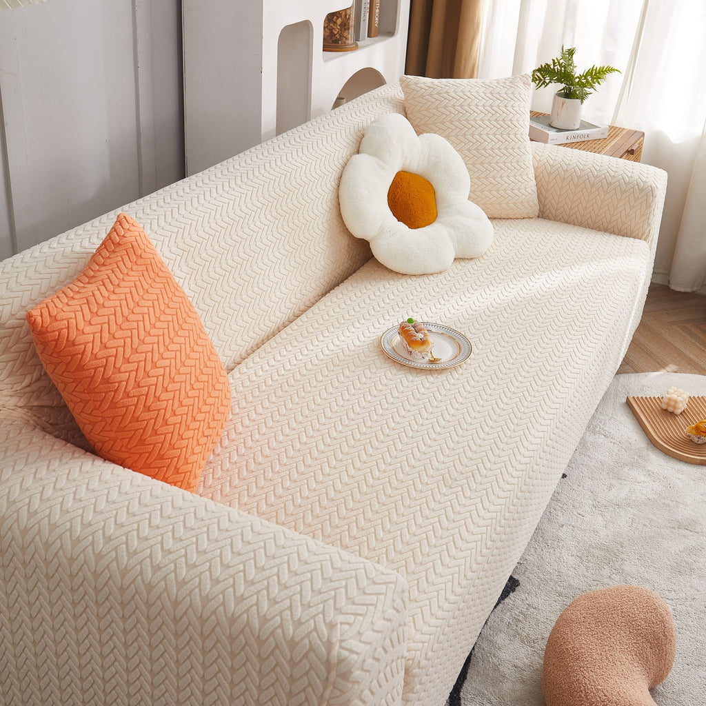 3D Geometric Stretch Sofa Slipcovers Non Slip Pet Friendly Washable Fitted Sofa Covers
