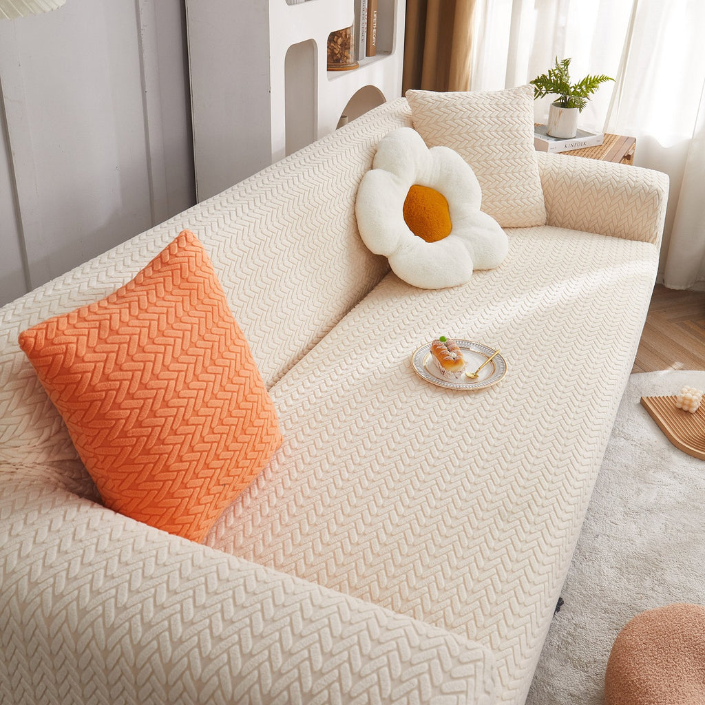 3D Geometric Stretch Sofa Slipcovers Non Slip Pet Friendly Washable Fitted Sofa Covers