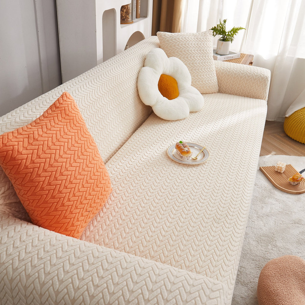 3D Geometric Stretch Sofa Slipcovers Non Slip Pet Friendly Washable Fitted Sofa Covers