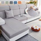 Checkered Jacquard Polar Fleece Stretch Sofa Cover, Non Slip Furniture Protector, Couch Seat Cushion Covers