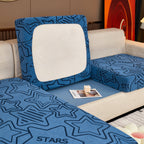 Starry Sky Jacquard Fleece Stretchable Non-Slip Cushion Covers Furniture Covers for L-Shaped Couch