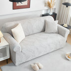 Stretch Sofa Slipcover 1-Piece Furniture Protector Couch with Elastic Bottom for Kids