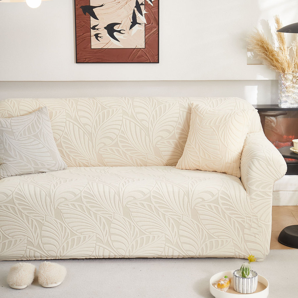 Stretch Sofa Slipcover 1-Piece Furniture Protector Couch with Elastic Bottom for Kids