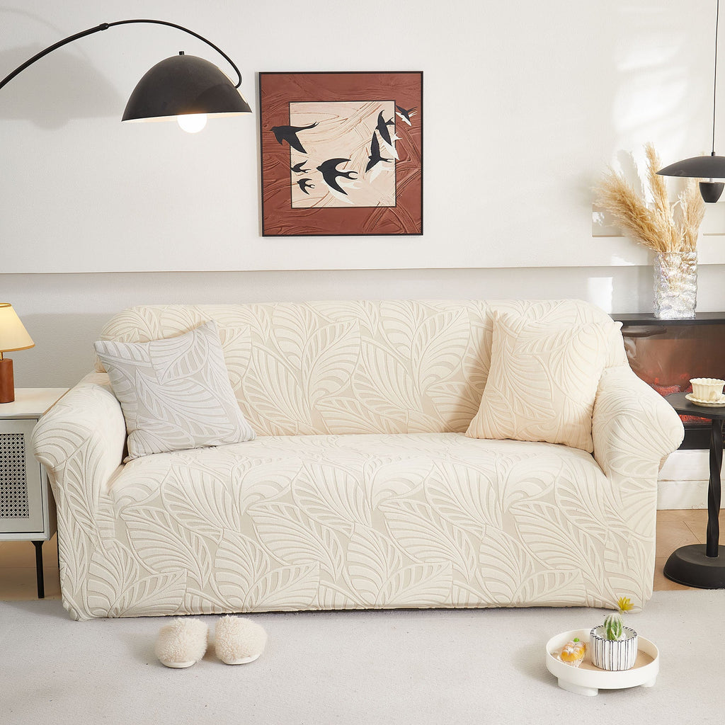 Stretch Sofa Slipcover 1-Piece Furniture Protector Couch with Elastic Bottom for Kids