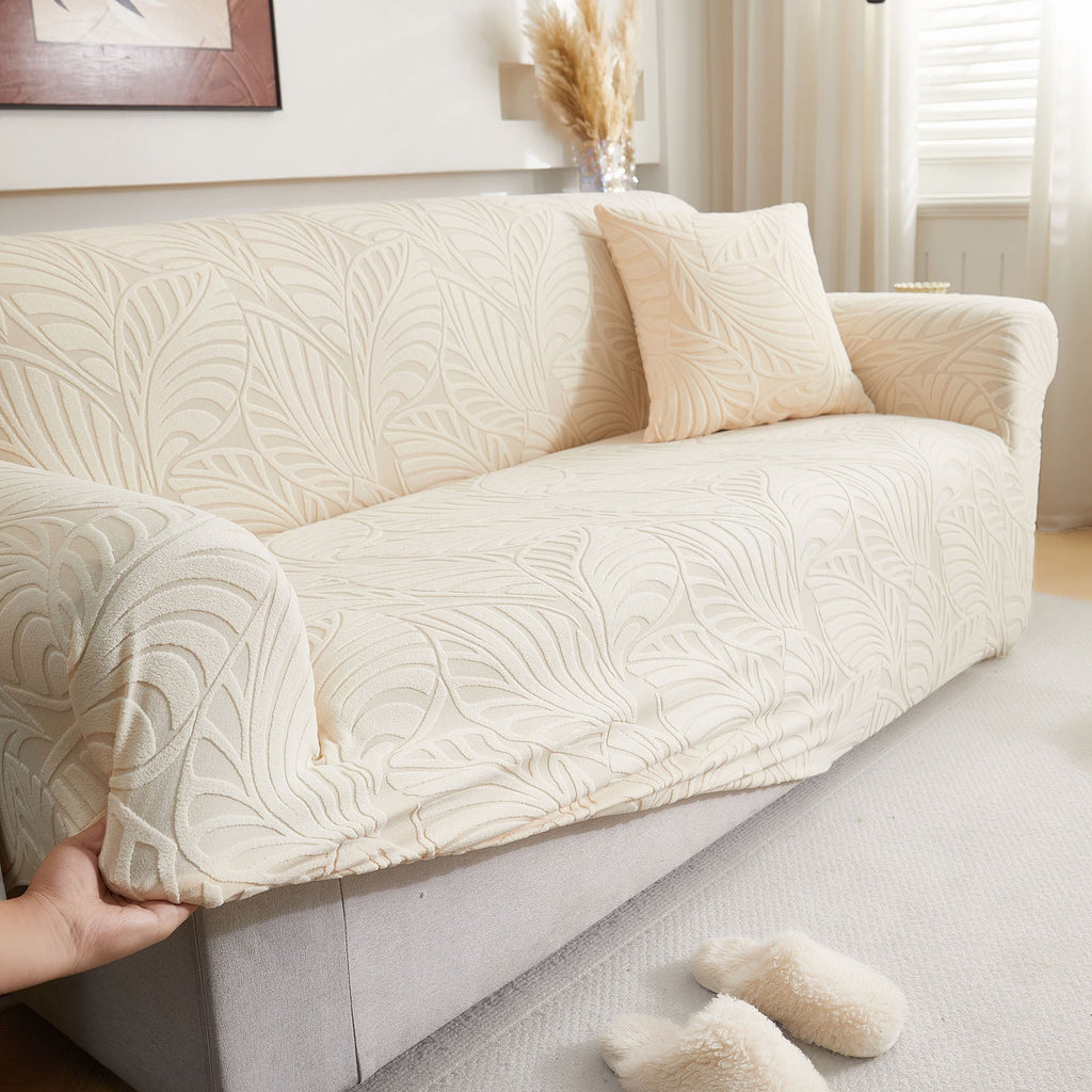 Stretch Sofa Slipcover 1-Piece Furniture Protector Couch with Elastic Bottom for Kids