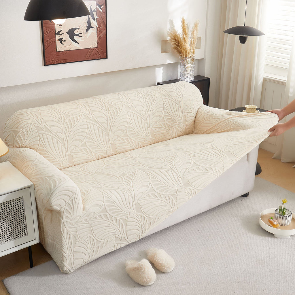 Stretch Sofa Slipcover 1-Piece Furniture Protector Couch with Elastic Bottom for Kids