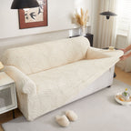 Stretch Sofa Slipcover 1-Piece Furniture Protector Couch with Elastic Bottom for Kids