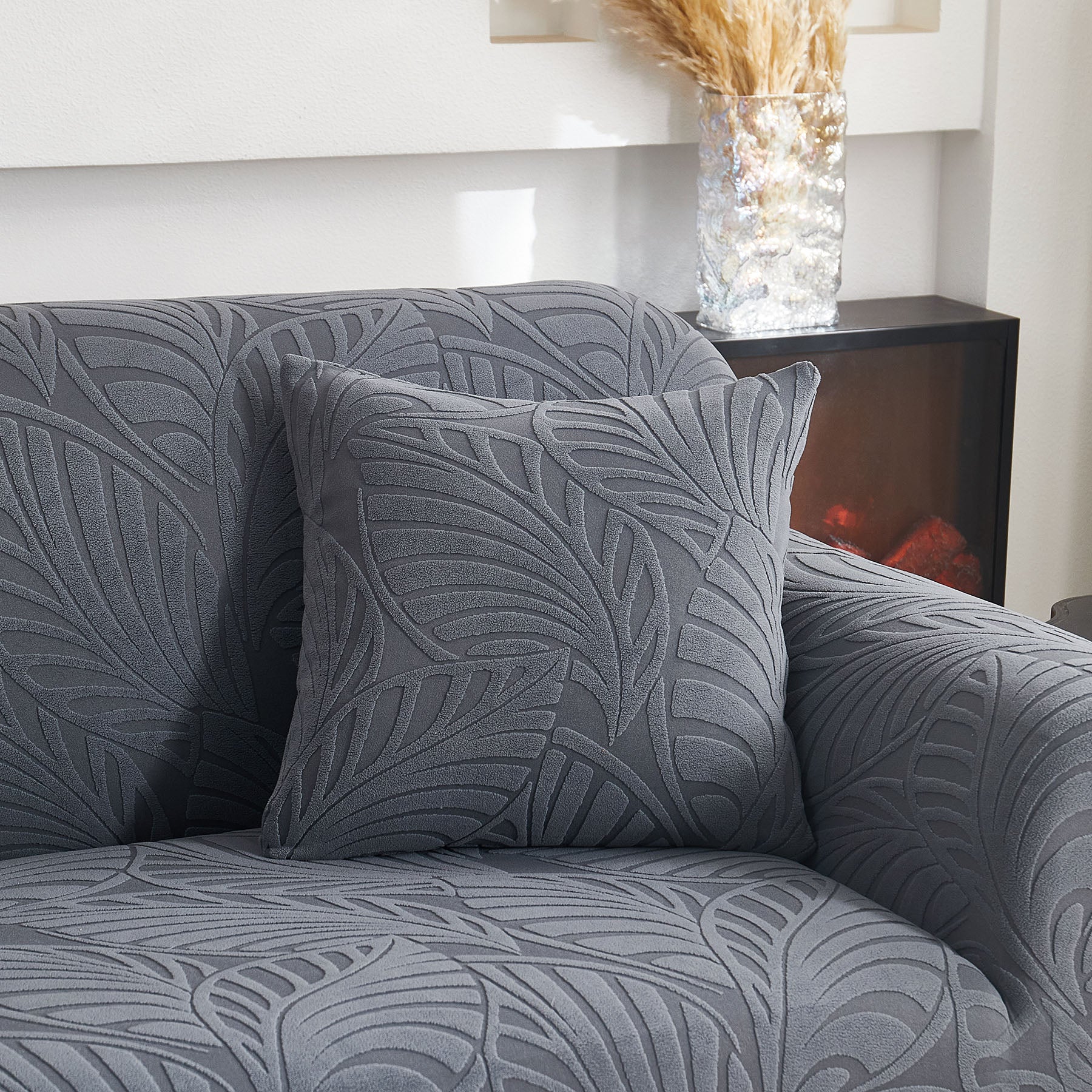 Stretch Sofa Slipcover 1-Piece Furniture Protector Couch with Elastic Bottom for Kids
