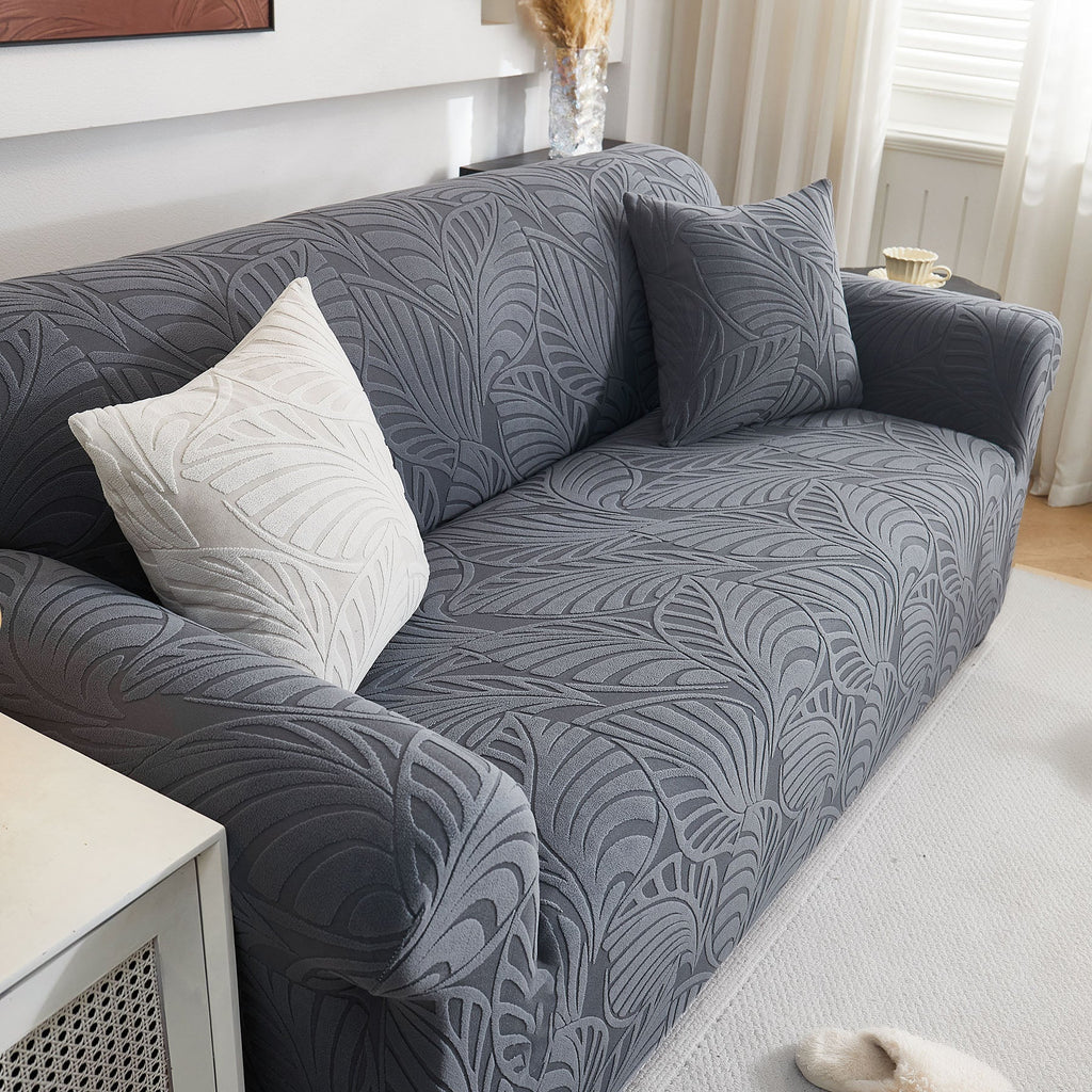 Stretch Sofa Slipcover 1-Piece Furniture Protector Couch with Elastic Bottom for Kids