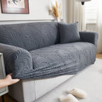 Stretch Sofa Slipcover 1-Piece Furniture Protector Couch with Elastic Bottom for Kids