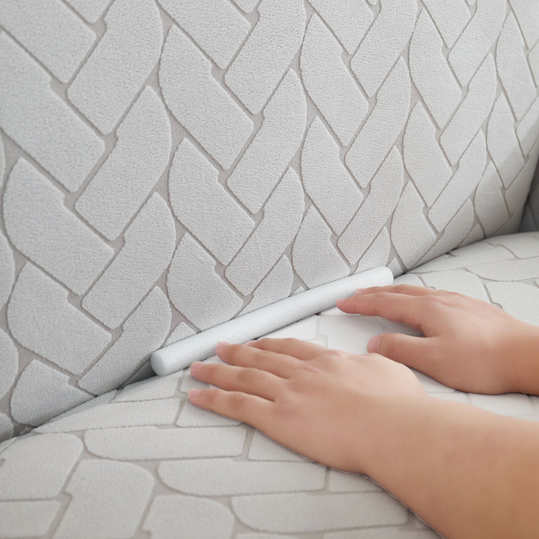 3D Jacquard Couch Slipcover, Washable Non Slip Soft Couch Sofa Cover for Kids, Pets