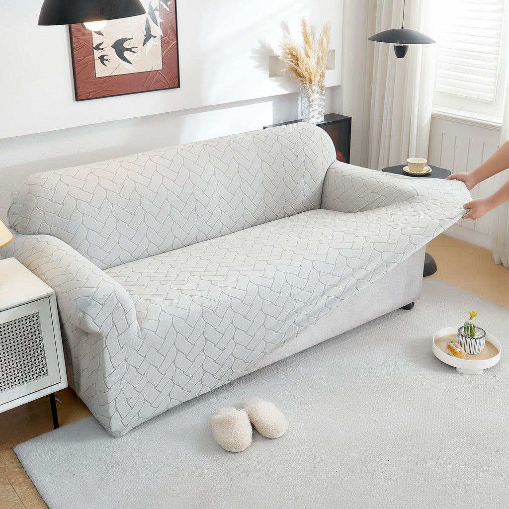 3D Jacquard Couch Slipcover, Washable Non Slip Soft Couch Sofa Cover for Kids, Pets