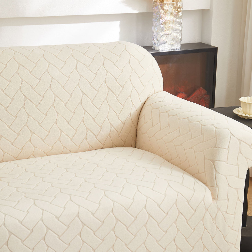3D Jacquard Couch Slipcover, Washable Non Slip Soft Couch Sofa Cover for Kids, Pets
