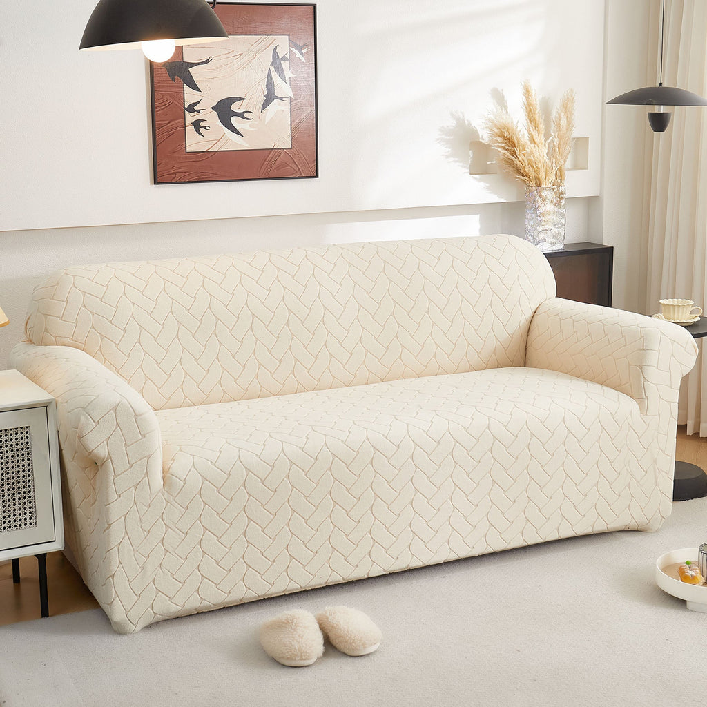 3D Jacquard Couch Slipcover, Washable Non Slip Soft Couch Sofa Cover for Kids, Pets