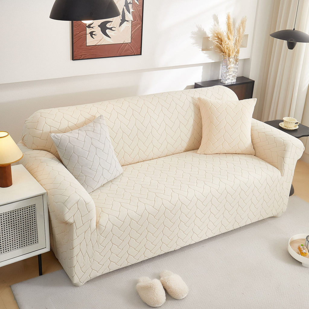 3D Jacquard Couch Slipcover, Washable Non Slip Soft Couch Sofa Cover for Kids, Pets