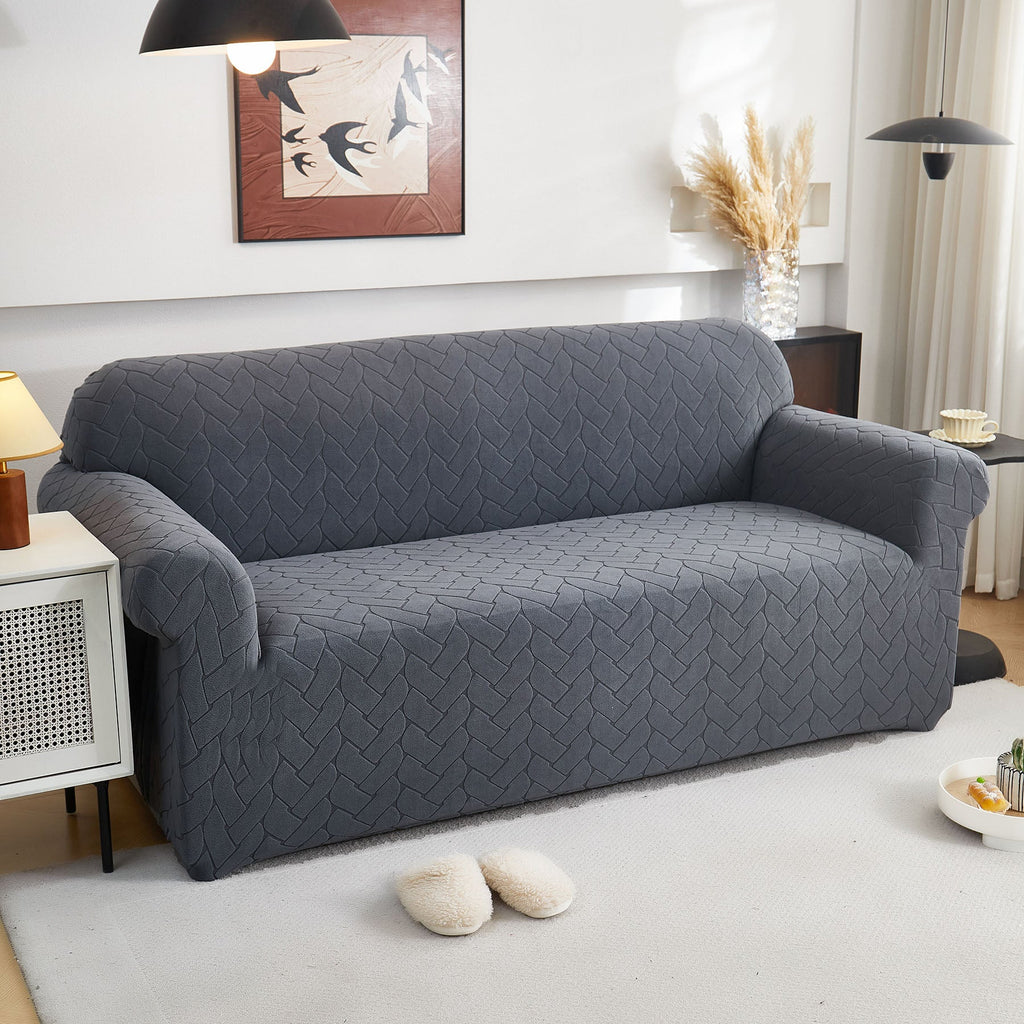 3D Jacquard Couch Slipcover, Washable Non Slip Soft Couch Sofa Cover for Kids, Pets
