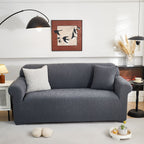 3D Baroque Floral Stretch Sofa Cover Elastic Polar Fleece Couch Slipcover with Straps