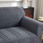 3D Embossed Geometric Couch Slipcover, Stretch Washable Non Slip Furniture Protector