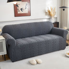 3D Embossed Geometric Couch Slipcover, Stretch Washable Non Slip Furniture Protector