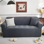 3D Embossed Geometric Couch Slipcover, Stretch Washable Non Slip Furniture Protector
