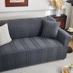 3D Embossed Geometric Couch Slipcover, Stretch Washable Non Slip Furniture Protector