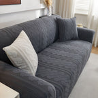 3D Embossed Geometric Couch Slipcover, Stretch Washable Non Slip Furniture Protector